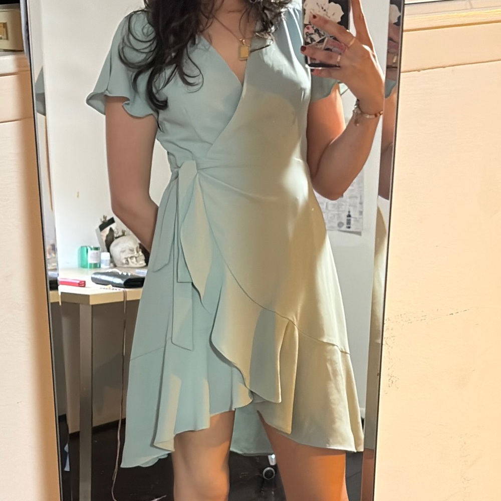 Altar'd State Green Wrap Dress